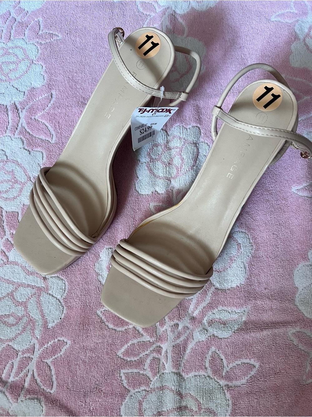 Rampage Strappy Square‑Toe Heels